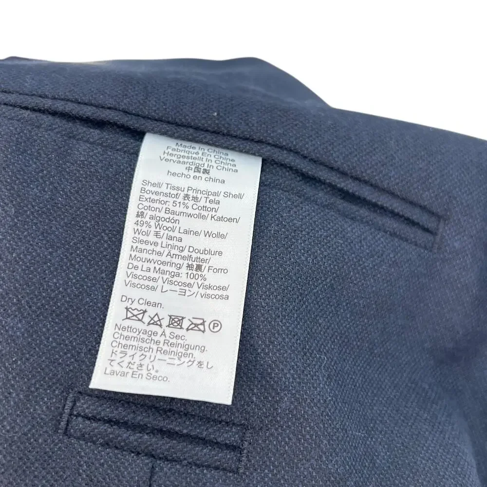 J. Crew Ludlow Slim-fit suit jacket English cotton-wool blend Navy Blue Size 44R